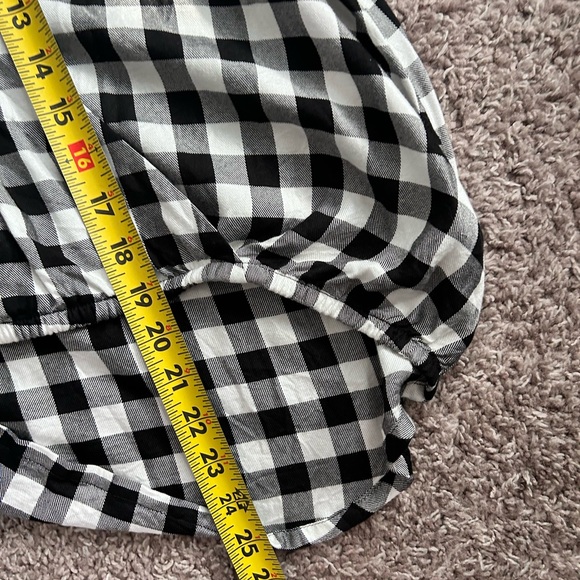 Madewell Black and White Plaid Tunic Blouse - Picture 4 of 7